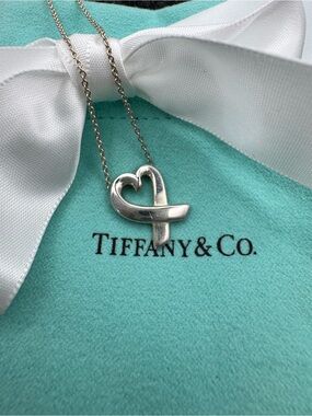 Tiffany & Co Elsa Peretti Open Heart Necklace Sterling Silver